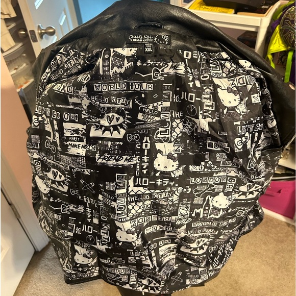 Dolls Kill Hello Kitty Pleather Jacket 2 XL - Picture 2 of 4